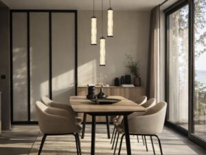 Miniaturka 3 - Lampa wisząca Telimio LED 3000 K we wnętrzu trzecie ujęcie