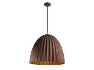 Miniaturka 5 - Lampa wisząca Telma 50 M brązowa z miedzianym wnętrzem klosza