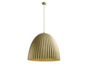 Miniaturka 5 - Lampa Telma 70 złota z fakturowanym złotym wnętrzem, cały klosz i zawieszenie