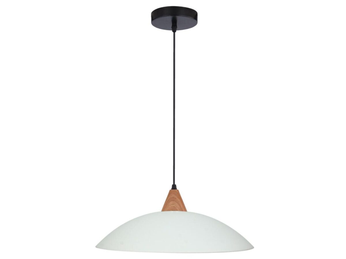 Lampa wisząca Telodeta biała szklana 40 cm E27