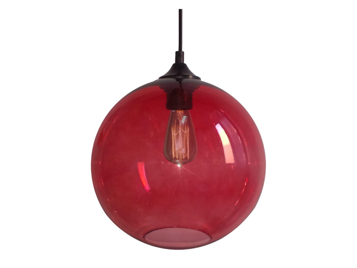 Lampa wisząca Telonio ze szklanym kloszem 25 cm