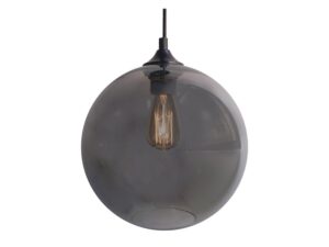 Miniaturka 2 - Lampa wisząca Telonio srebrna szklana 25 cm na białym tle