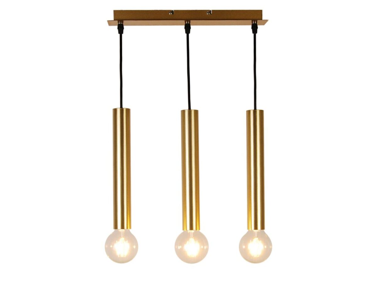 Lampa wisząca Telovora 38 cm złota 3 × E27