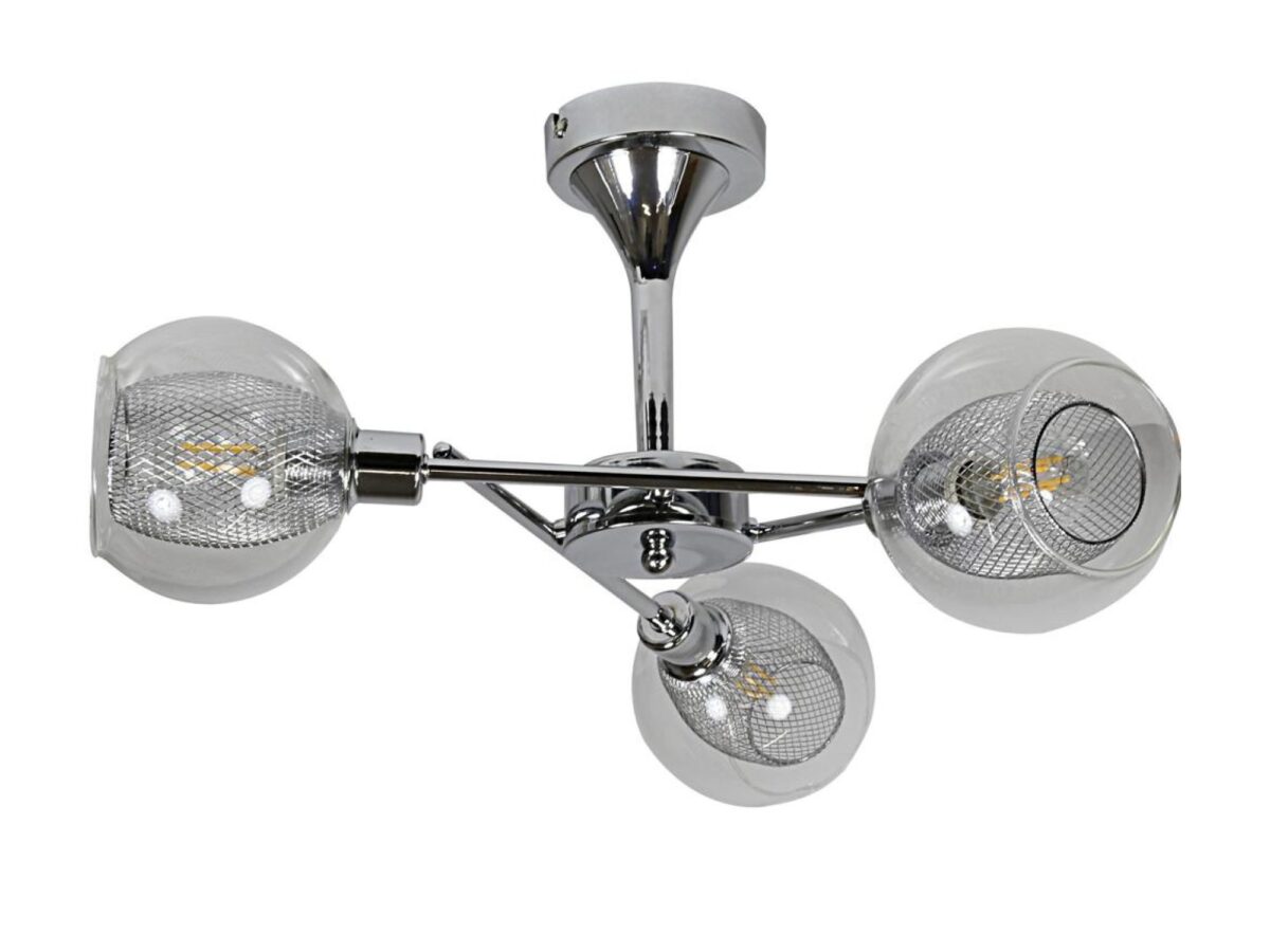 Lampa wisząca Tereseta 3-punktowa z przezroczystymi kloszami