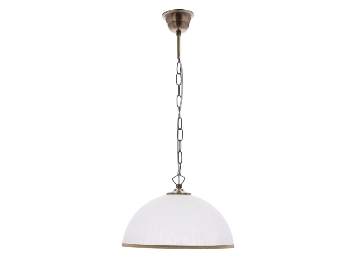 Lampa wisząca Torineta 30 cm z białym szklanym kloszem