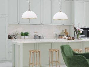 Miniaturka 2 - Lampy Torineta w kolorze patyny nad jasną wyspą kuchenną