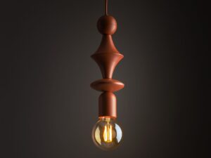 Miniaturka 5 - Ceglasta lampa wisząca Tower w aranżacji pokoju dziennego