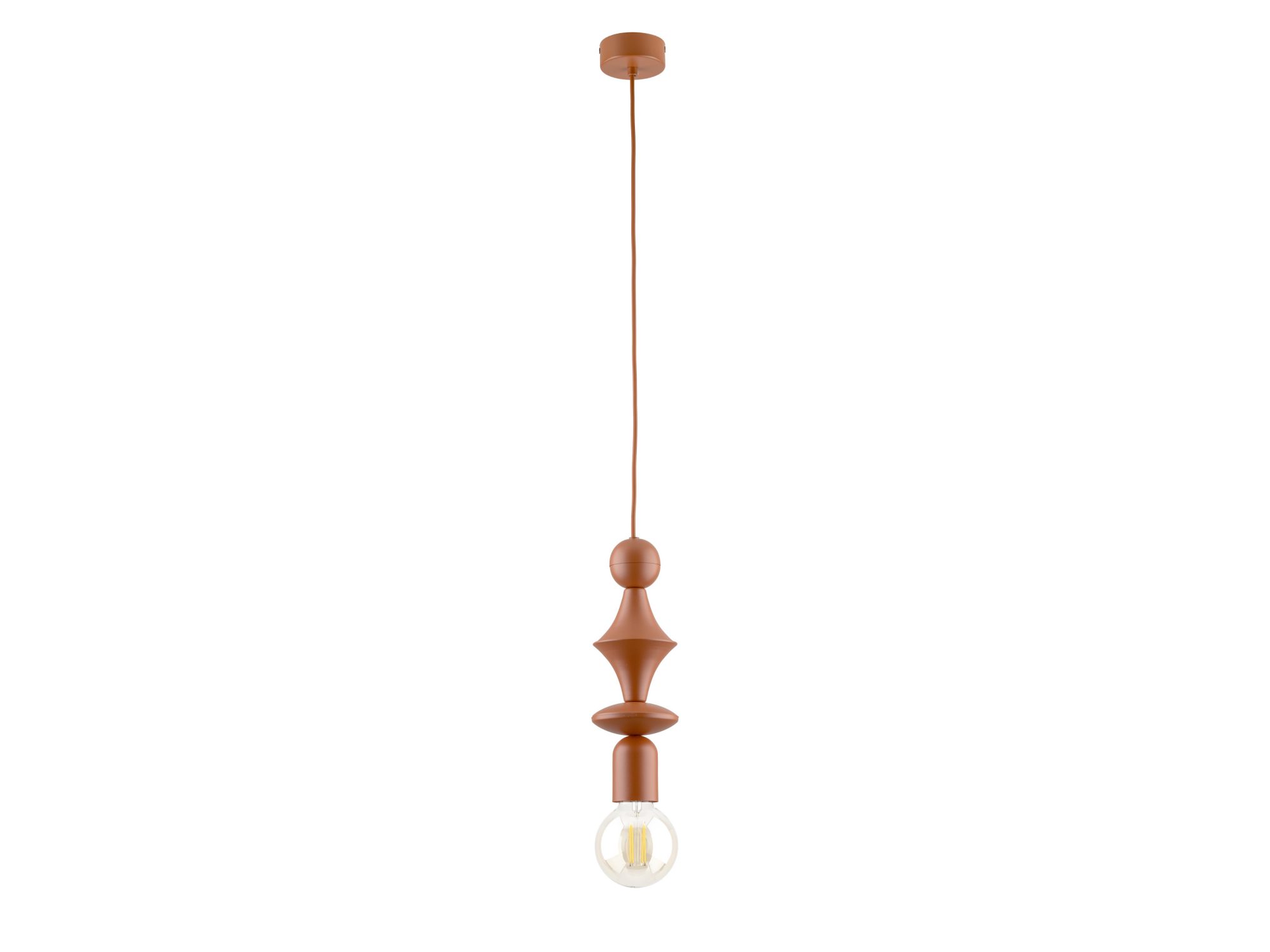 Lampa wisząca Tower w kolorze ceglastym, zdjęcie produktowe