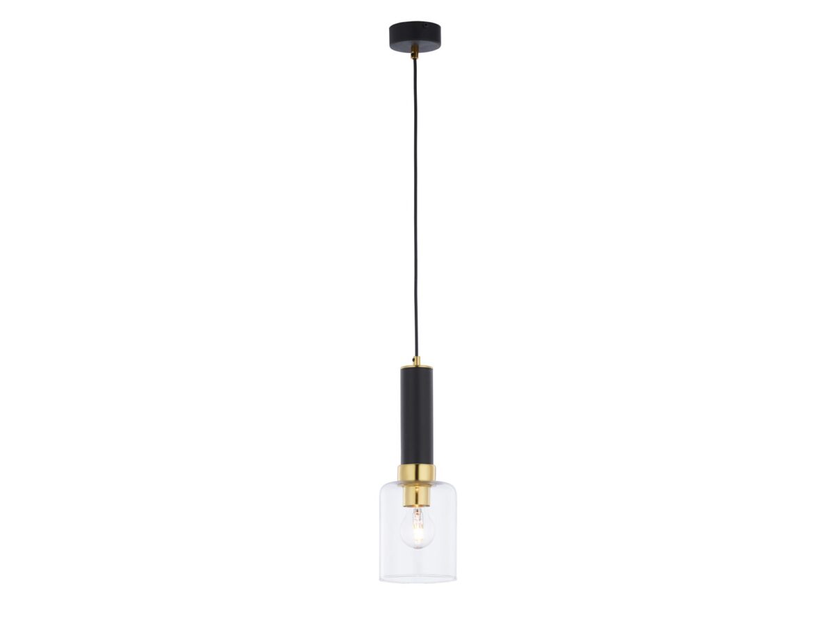 Lampa wisząca Tuluza 12 cm – czarna z metalicznymi detalami