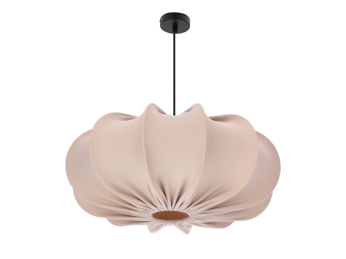Lampa wisząca Ulidino z tekstylnym abażurem 52 cm