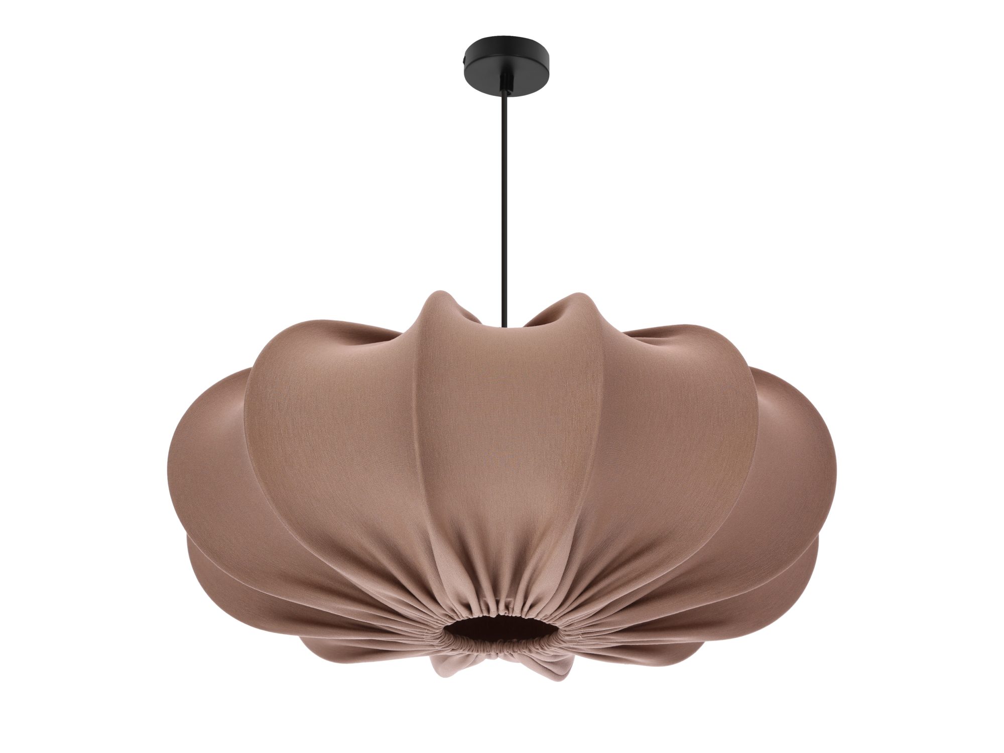 Lampa wisząca Ulidino brązowy abażur Mokka na białym tle