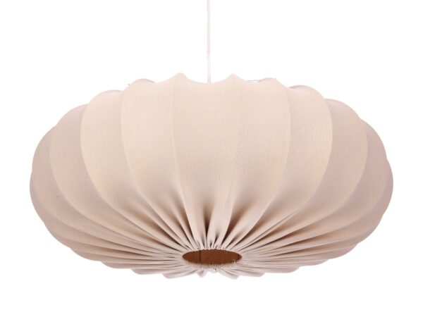 Lampa wisząca Ulidino z plisowanym abażurem w kolorze frappe