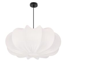 Miniaturka 1 - Lampa wisząca Ulidino z kremowym abażurem Latte na białym tle
