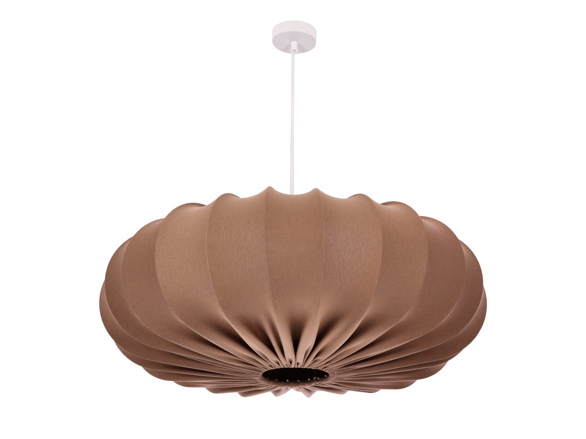 Lampa wisząca Ulidino z brązowym abażurem mokka