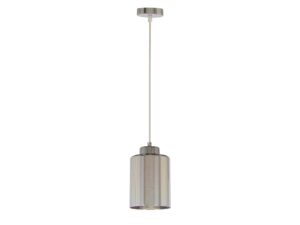 Miniaturka 3 - Lampa wisząca Ulosio chromowana jeden cylindryczny szklany klosz
