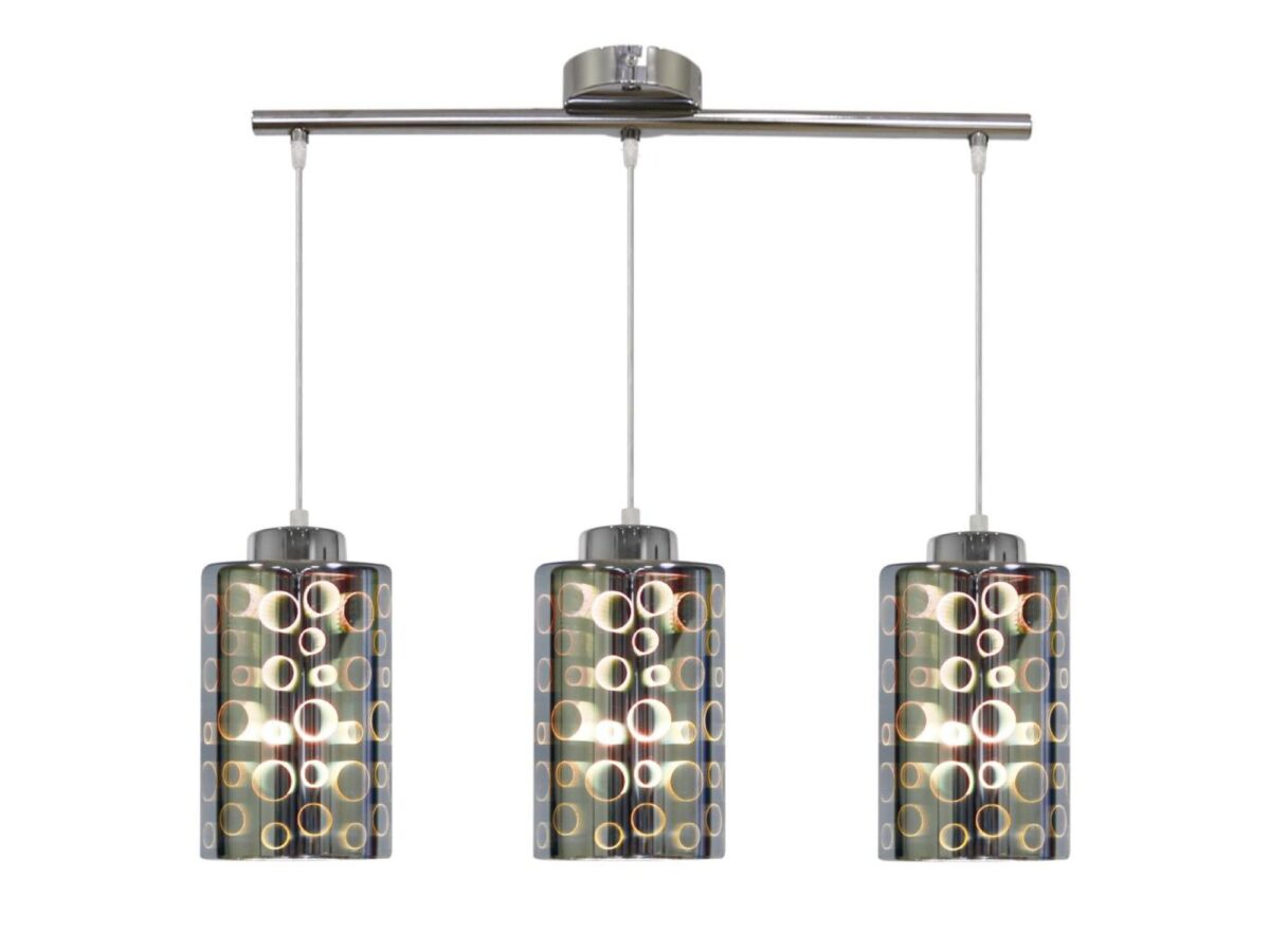 Lampa wisząca Ulosio 3-punktowa 58 cm, chrom