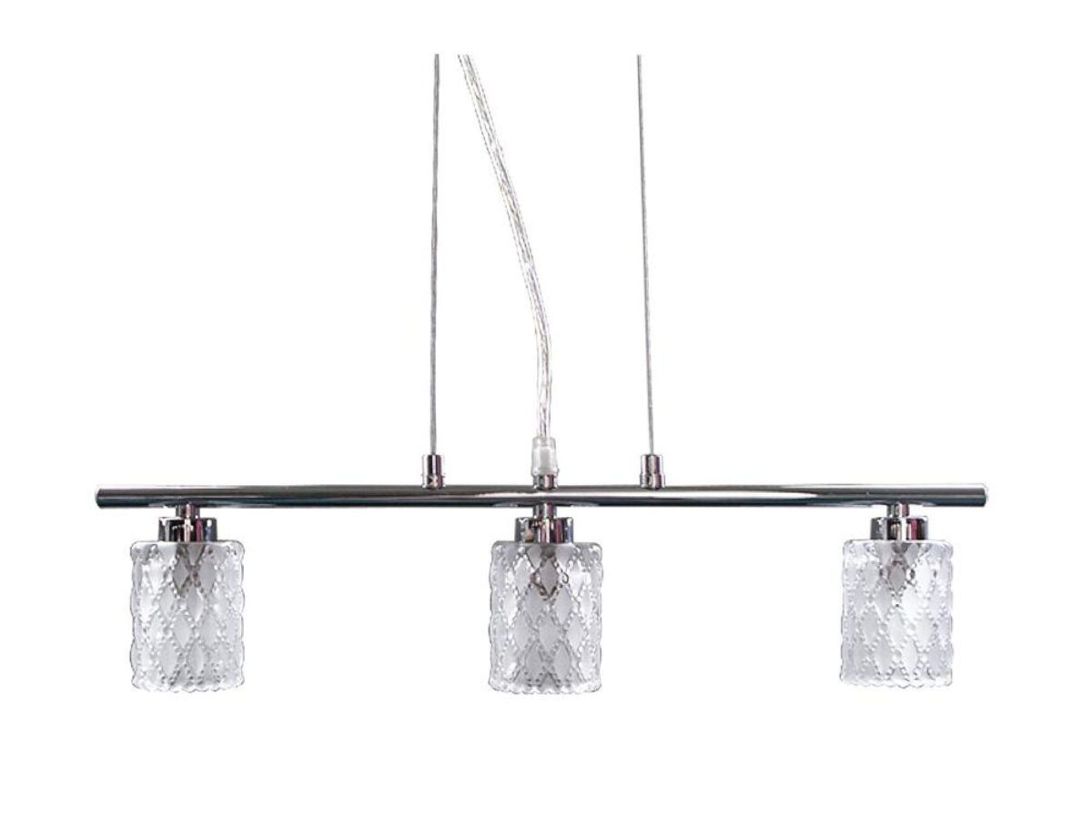 Lampa wisząca Ulovio chromowana 50 cm z trzema kloszami