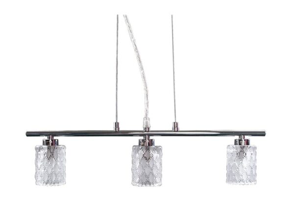 Lampa wisząca Ulovio chromowana 50 cm z trzema kloszami
