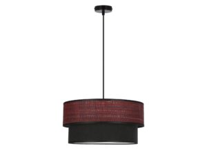 Miniaturka 2 - Lampa wisząca Validio z dwuwarstwowym czarnym i bordowym abażurem