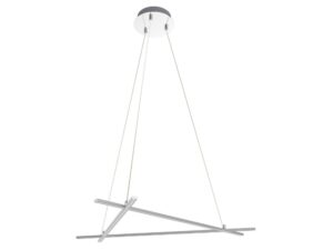 Miniaturka 4 - Lampa wisząca Valitano LED 30 W srebrna z trzema geometrycznymi listwami