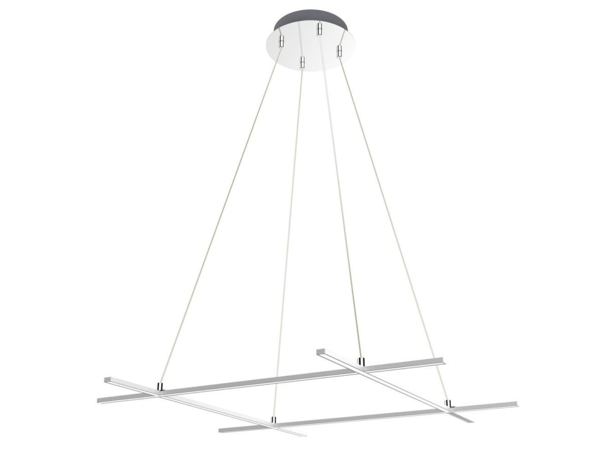 Lampa wisząca LED Valitano 40 W srebrna 70 cm