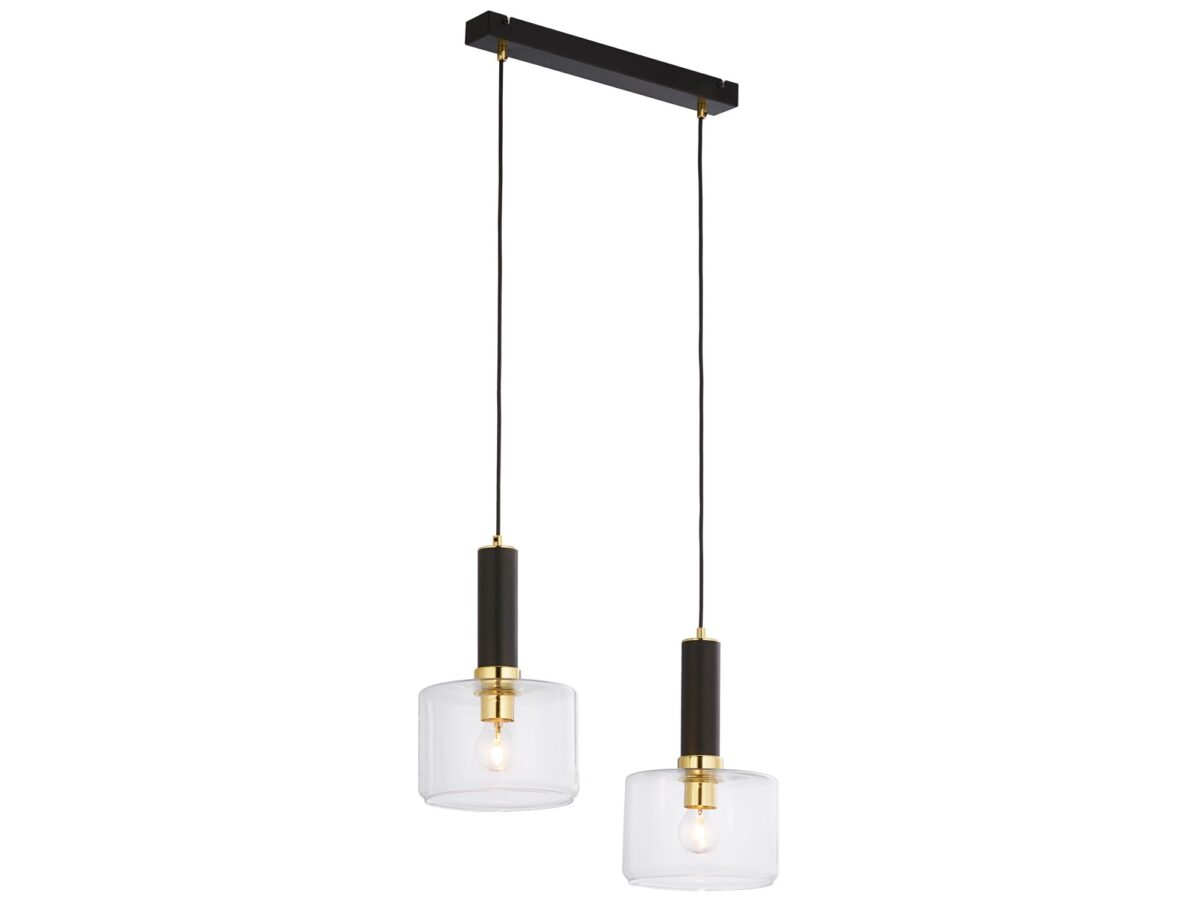Lampa wisząca Vanes 2-punktowa z cylindrycznymi kloszami
