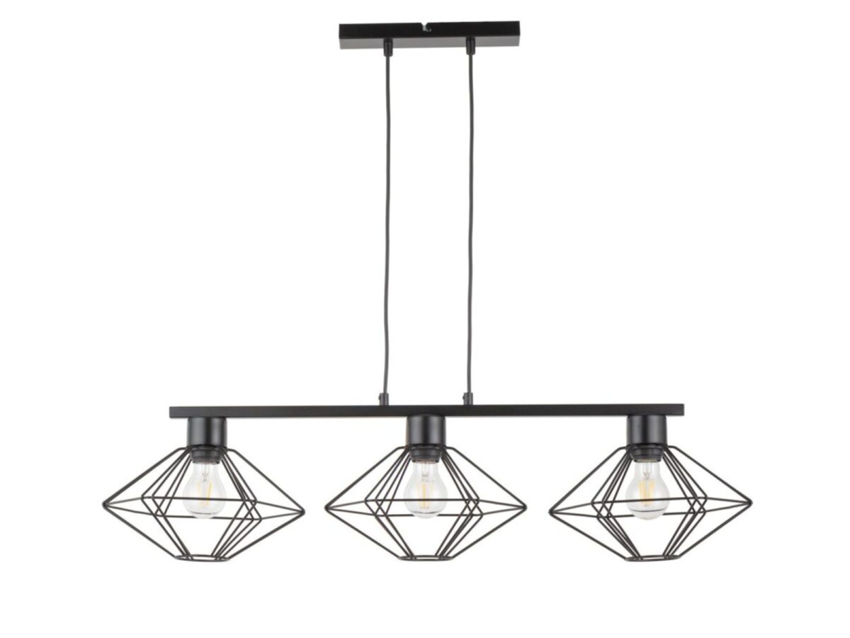 Lampa wisząca Vario 3 czarna liniowa 3-punktowa