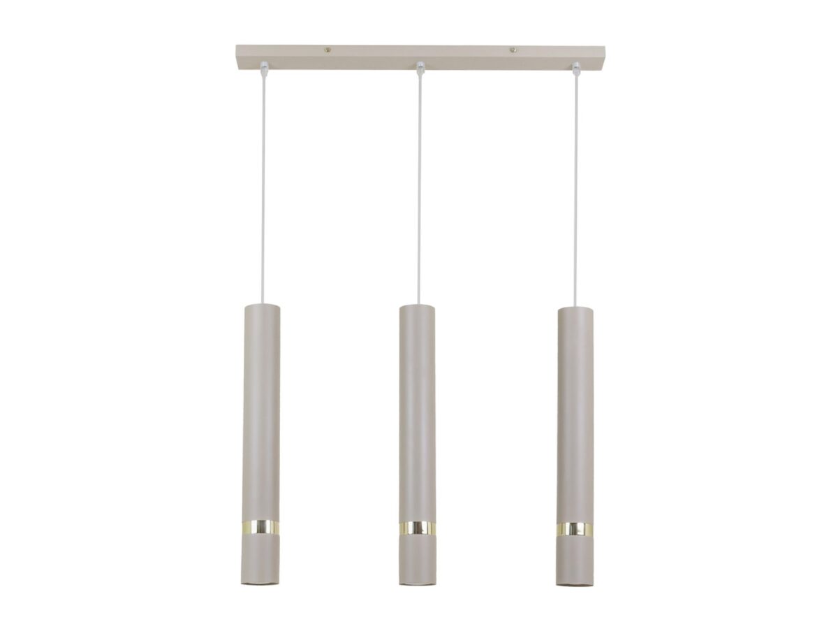 Lampa wisząca Velasina GU10 3-punktowa na listwie kaszmir
