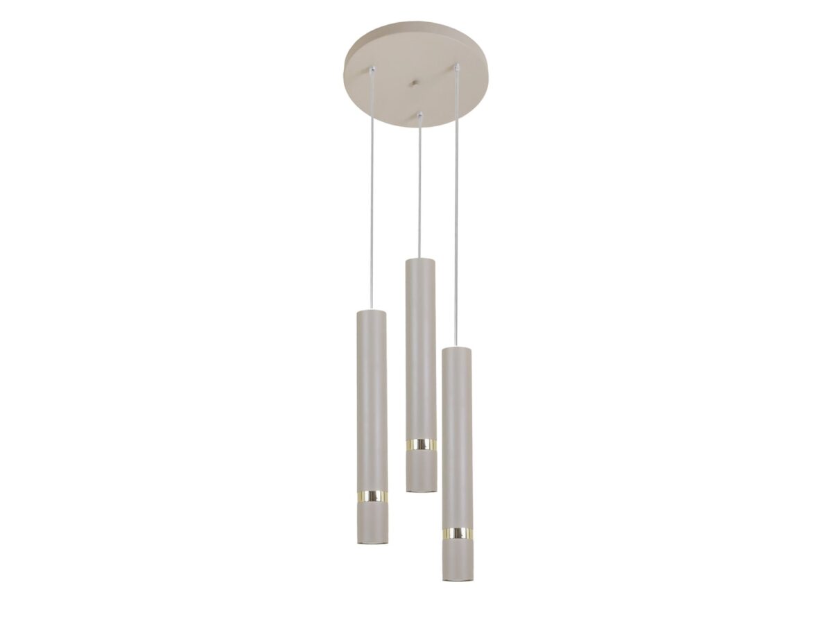 Lampa wisząca Velasina GU10 3-punktowa na kole kaszmir