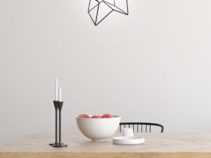 Miniaturka 1 - Lampa wisząca Velavina w kształcie gwiazdy nad stołem jadalnianym