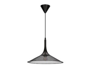 Miniaturka 3 - Lampa wisząca Veleria czarna 36 cm metalowy klosz siatkowy