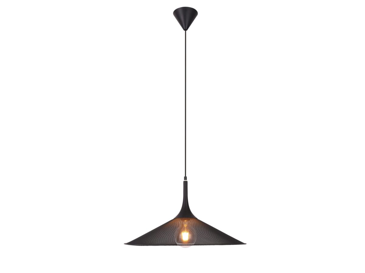 Lampa wisząca ażurowa Veleria 50 cm czarna