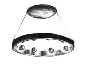 Miniaturka 2 - Lampa wisząca Veletira E14 czarna z chromowanymi detalami, inny widok