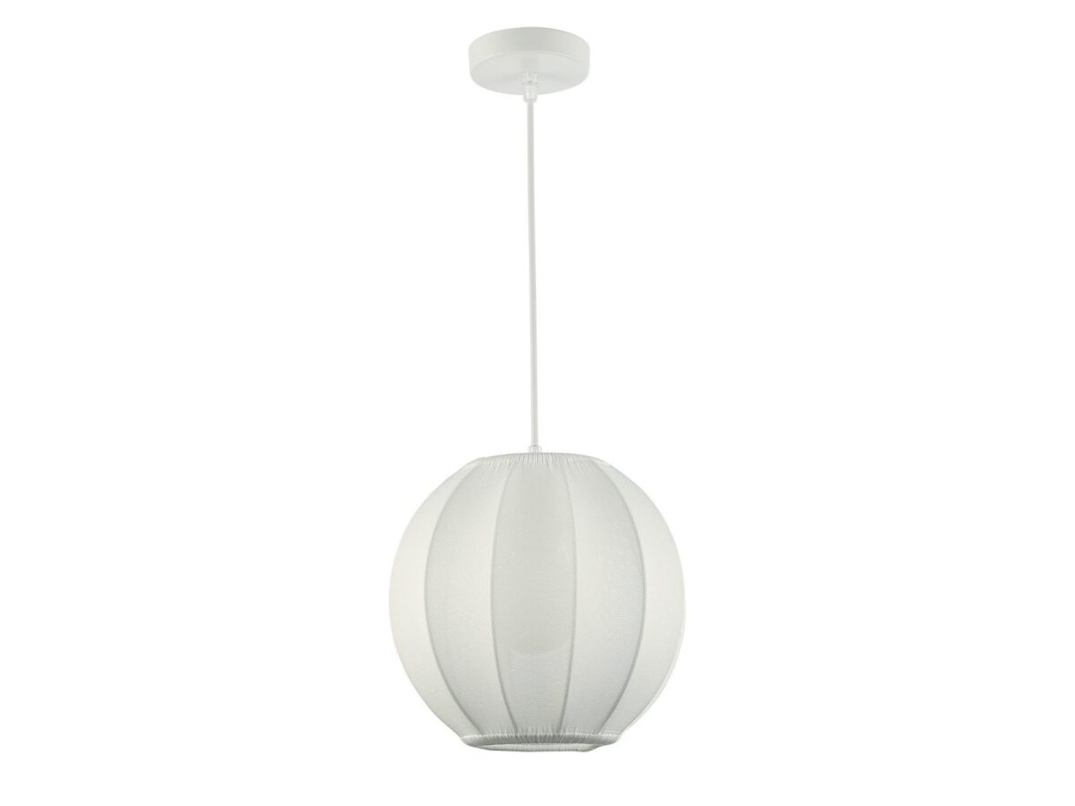 Lampa wisząca Veliva E27 25 cm z tekstylnym kloszem