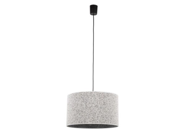 Lampa wisząca Vellum czarna z wielobarwnym abażurem o średnicy 38 cm