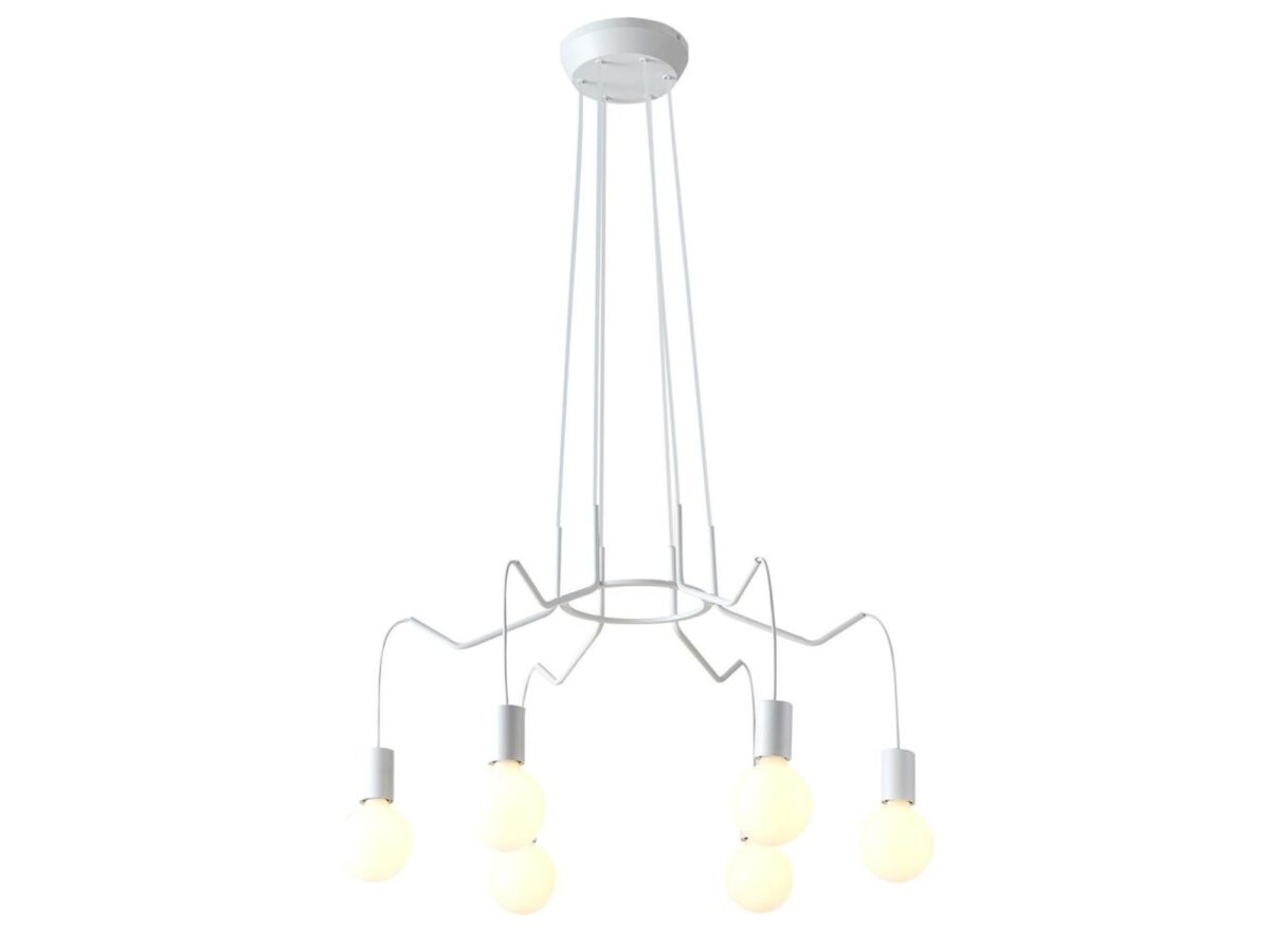 Lampa wisząca Velovano 6-punktowa z metalowymi ramionami