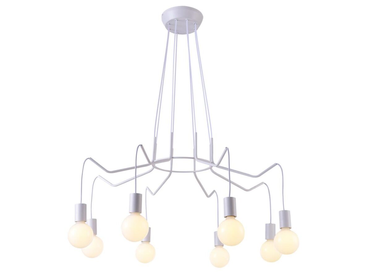 Lampa wisząca Velovano 8-punktowa z giętymi ramionami