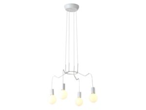 Miniaturka 6 - Lampa wisząca Velovano czteropunktowa w białym matowym wykończeniu