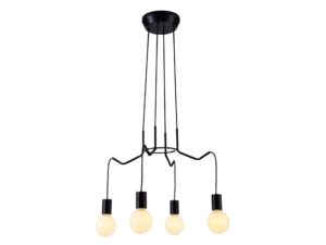 Miniaturka 1 - Lampa wisząca Velovano czteropunktowa w czarnym matowym wykończeniu