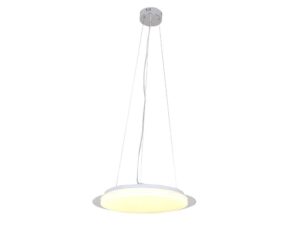 Miniaturka 2 - Lampa wisząca Venevio LED biała z płaskim okrągłym kloszem
