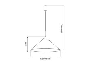 Miniaturka 7 - Lampa wisząca Venolo GX53 60 cm – 6 kolorów – zdjęcie 8