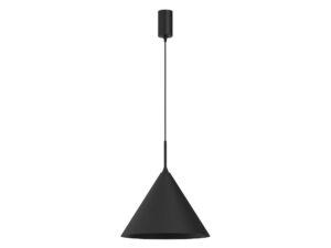 Miniaturka 1 - Czarna lampa wisząca Venolo GX53 ze stożkowym kloszem o średnicy 32 cm na białym tle