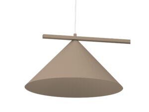 Miniaturka 11 - Kaszmirowy metalowy klosz stożkowy lampy Venolo dwupunktowej z bliska