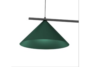 Miniaturka 9 - Zbliżenie ciemnozielonego klosza stożkowego lampy Venolo 2 GX53