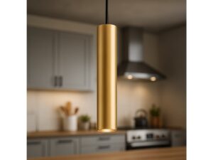 Miniaturka 1 - Czarno-złota lampa Vesavia 1×GU10 nad blatem w kuchni