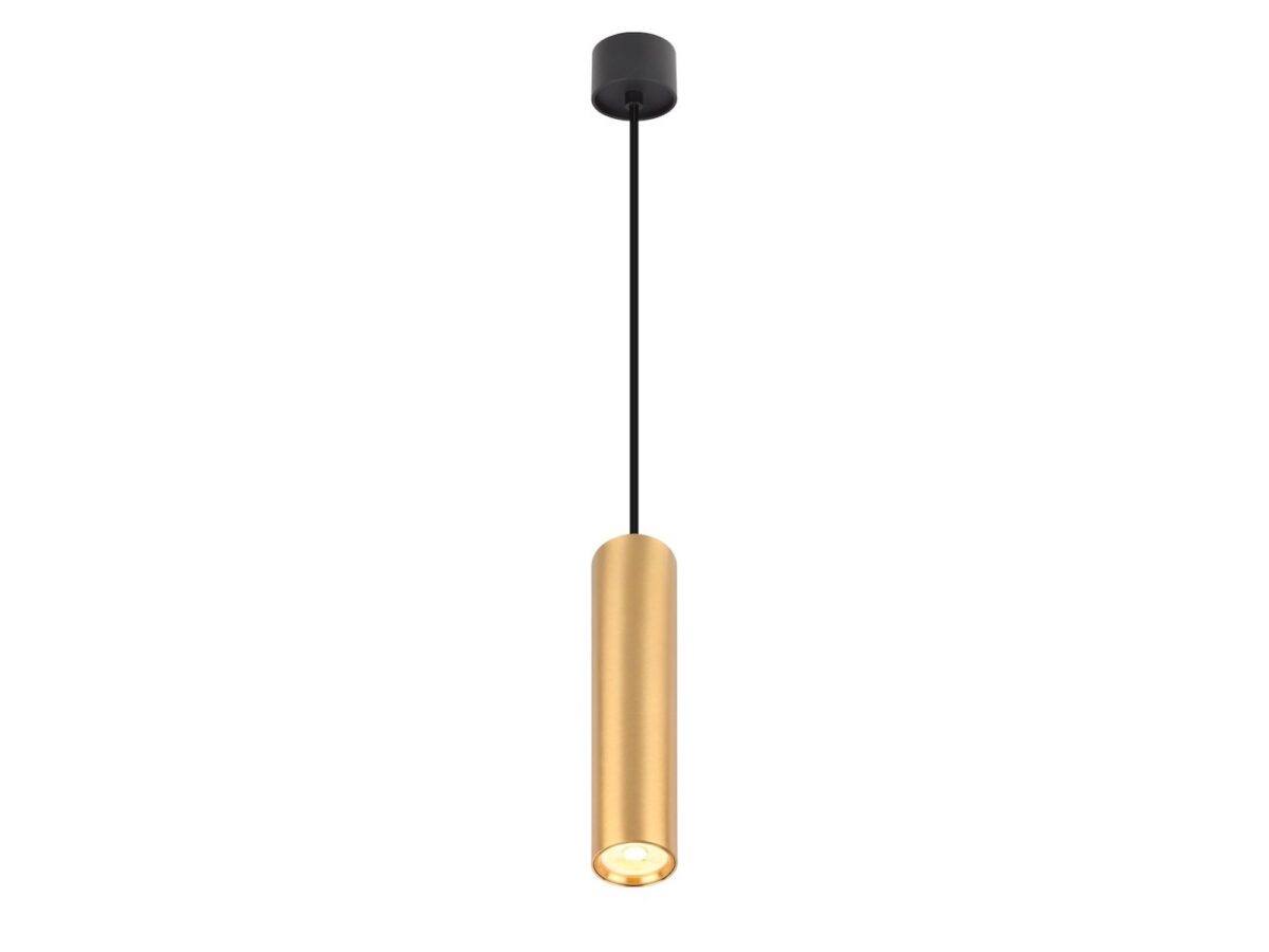 Lampa wisząca Vesavia 1×GU10 czarno-złota tuba