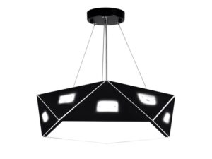 Miniaturka 2 - Czarna pięciokątna lampa wisząca LED Vesilina