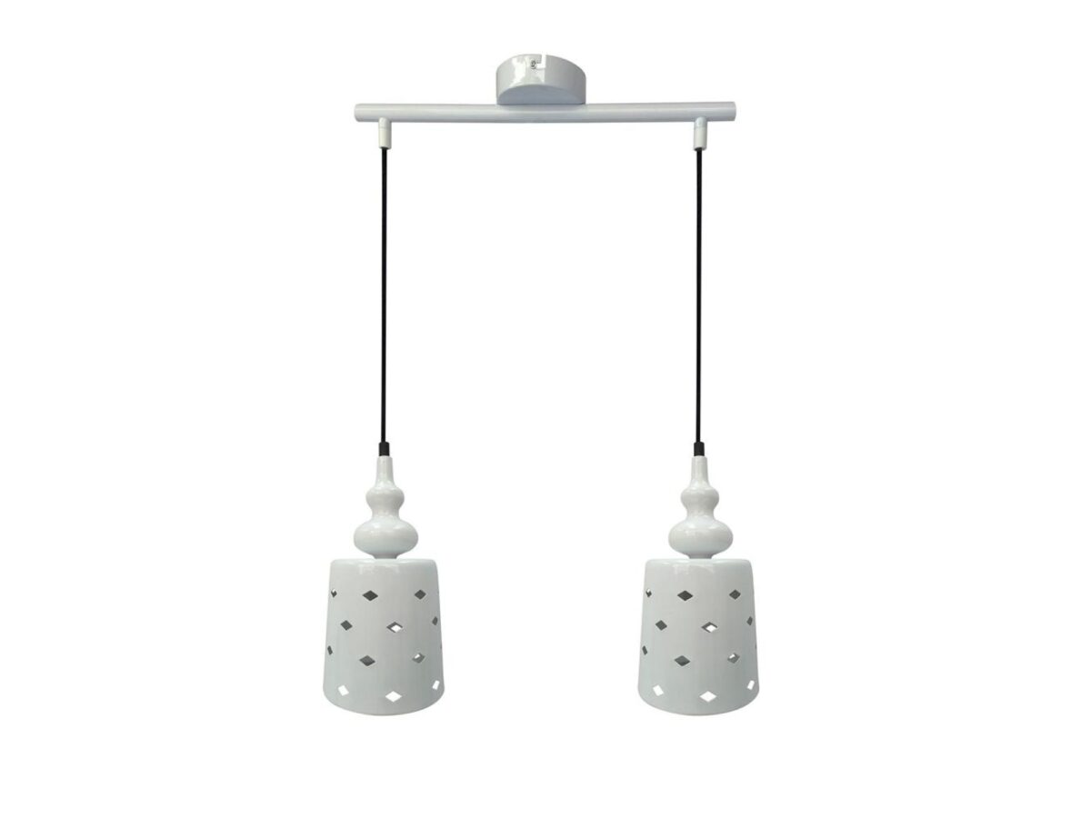 Lampa wisząca Vesiva 2-punktowa 40 cm biała