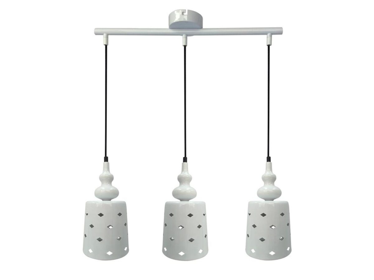 Lampa wisząca Vesiva 3-punktowa 51 cm biała