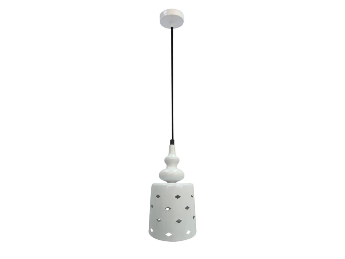 Lampa wisząca Vesiva perforowana 14 cm biała